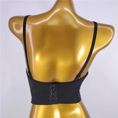 Beaded Rhinestone Push-Up Bustier Bralette Top