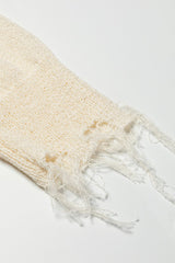 Top de punto de manga larga con dobladillo sin rematar y estrellas en contraste