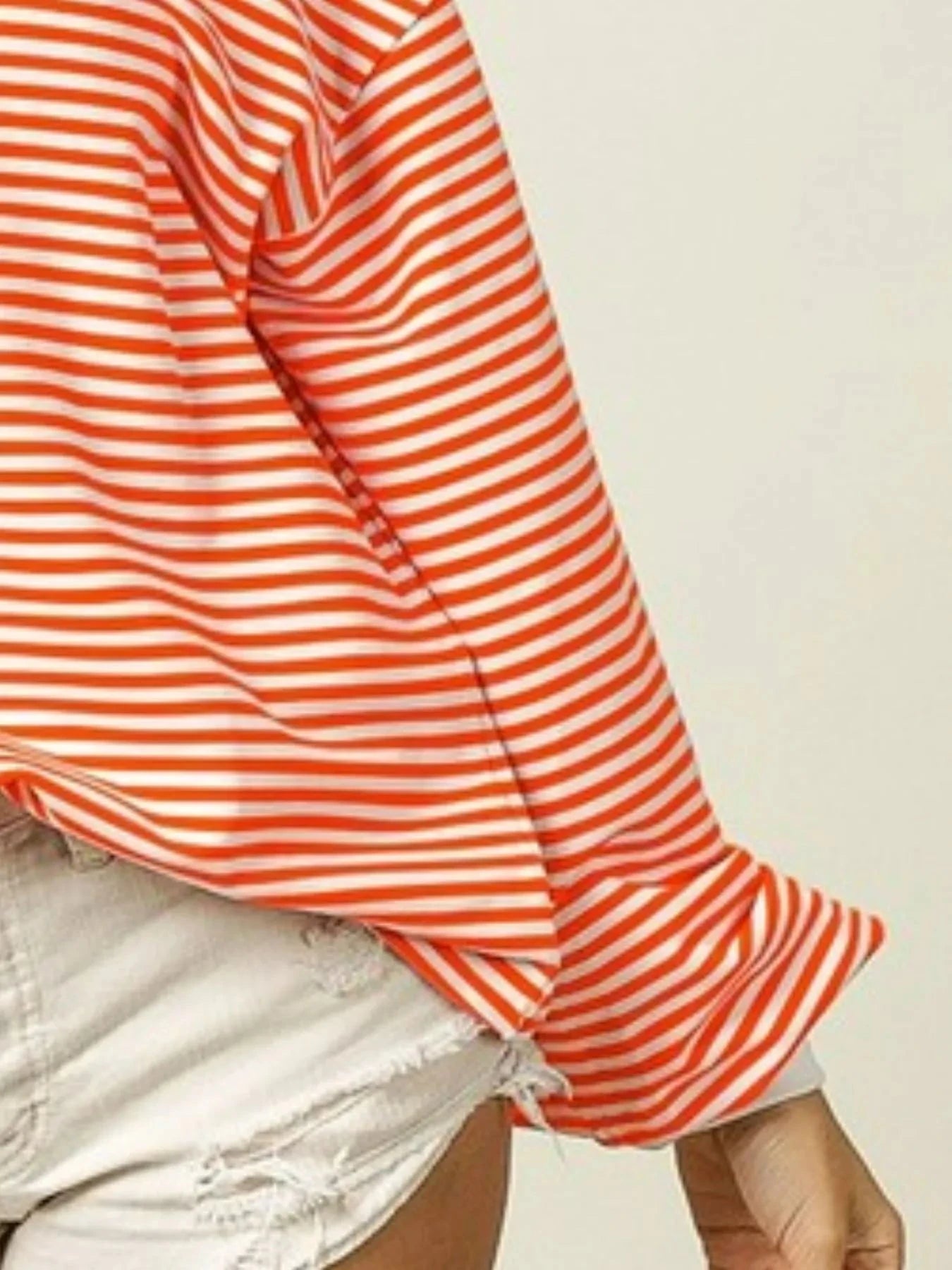 BiBi French Terry Stripe Long Sleeve Sweatshirt