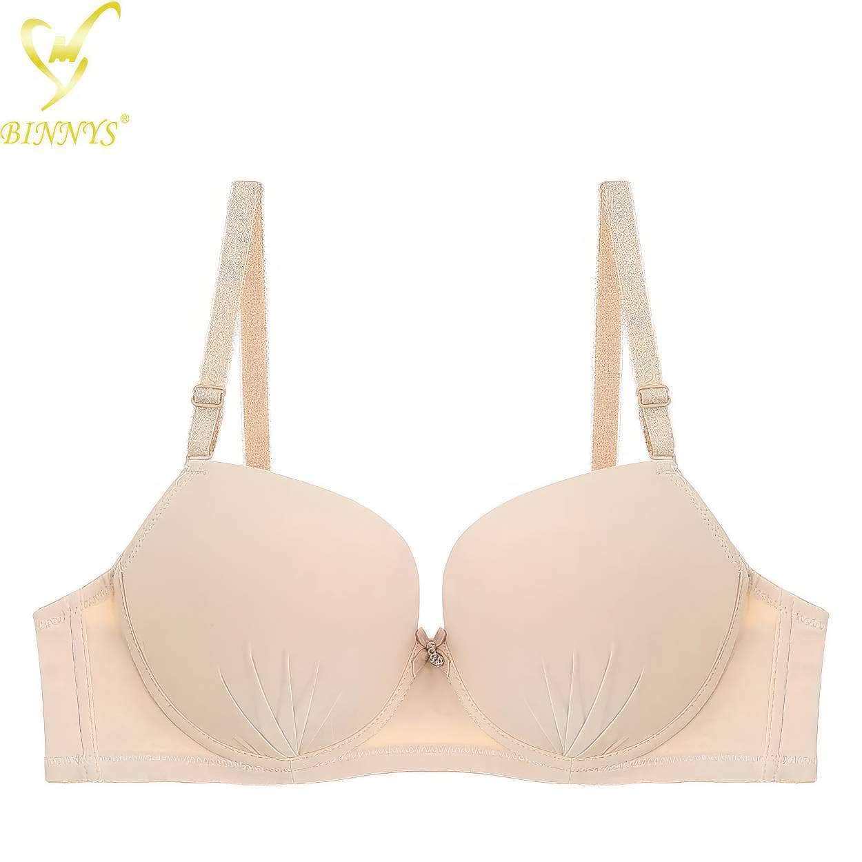 BINNYS B Cup Bra: Latest Girls Simple Style, Teenager Ladies, Super Quality Push-Up Underwire Women's Underwear