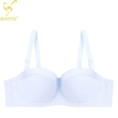 BINNYS Bra for Women: 38C, Strapless C Cup Without Straps, Half Cup, Sexy Underwear, Silicone, High-Quality Lingerie Ladies Bra