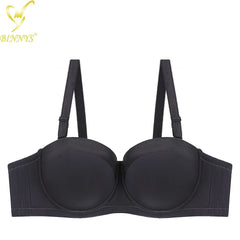 BINNYS Bra for Women: 38C, Strapless C Cup Without Straps, Half Cup, Sexy Underwear, Silicone, High-Quality Lingerie Ladies Bra Gray / C / 34
