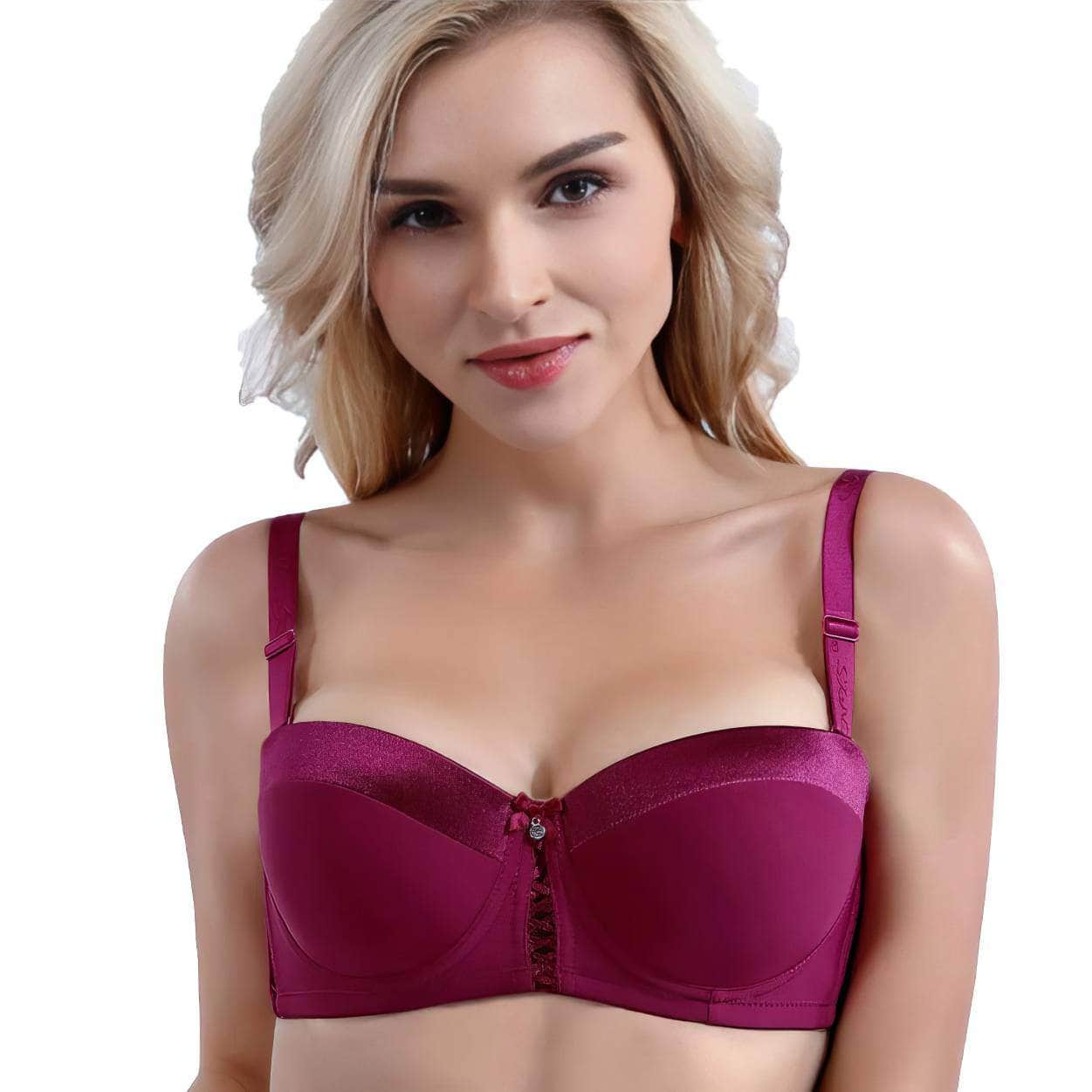 BINNYS C Cup Half Cup Sexy Gathered Ladies Bra Kit - Push-Up Woman Bra