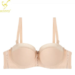 BINNYS C Cup Half Cup Sexy Ladies Bra Kit:Push-Up Woman Bra Beige / C / 36