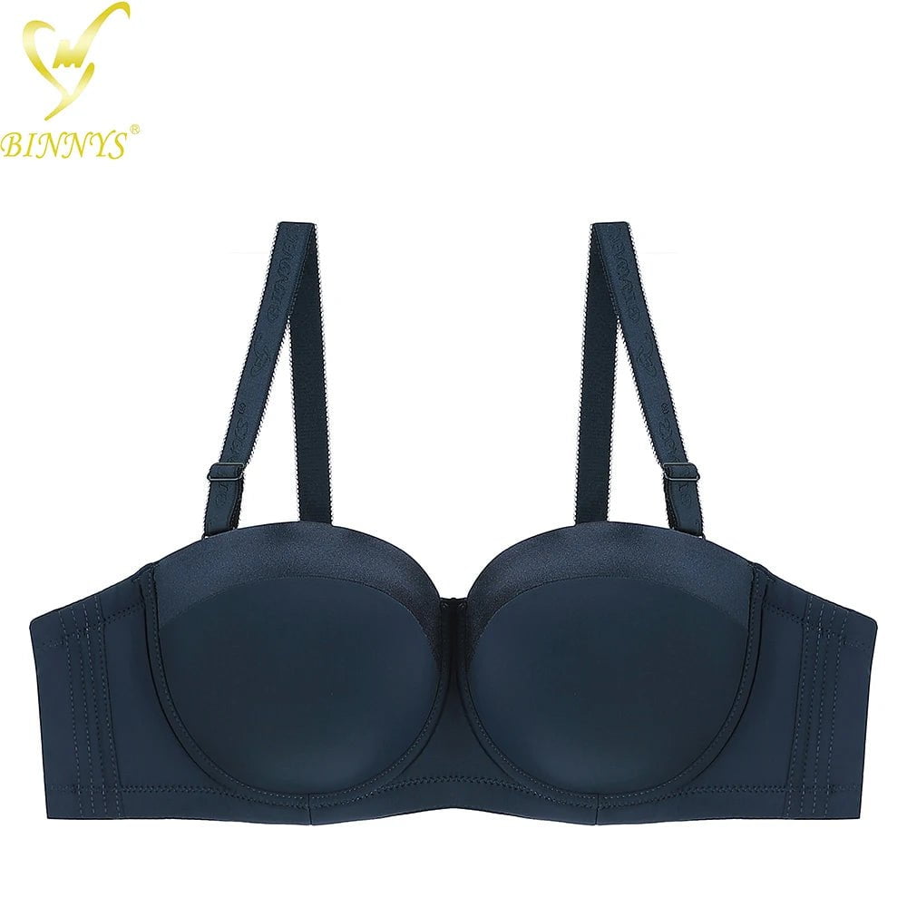 BINNYS D Cup Women's Underwear: Female Lingerie Bras 38D, Big Plus Ladies Brief, Large Size Half Cup Women Bras Blue / D / 36