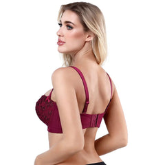 BINNYS Women's Bra: D Cup, Sexy Underwear, High Quality Lace Floral, Half Cup, Big Cup Plus Sizes, Adjusted Straps, Underwire