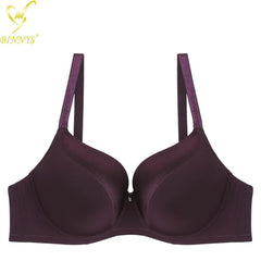 Binnys Women's Bra: E Cup, Top Full Cup, Sexy High Quality, Plus Size Big Cup, Solid Nylon Underwire Purple / E / 38