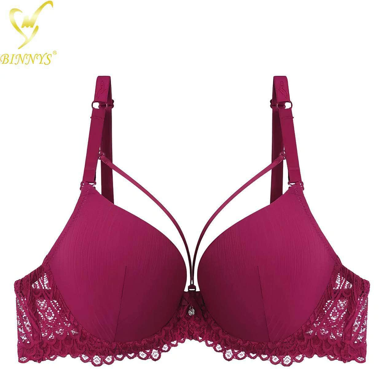 BINNYS Women's Bra: Sexy B Cup, Adjusted Straps, Premium Fancy Underwire Bra