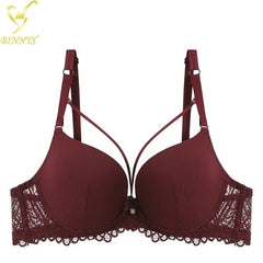 BINNYS Women's Bra: Sexy B Cup, Adjusted Straps, Premium Fancy Underwire Bra Burgundy / B / 32