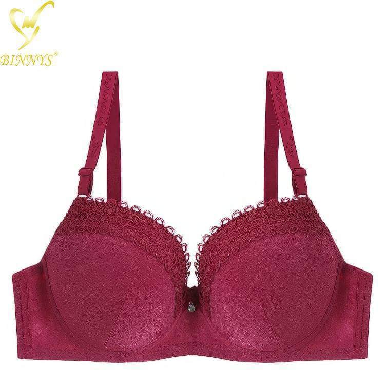 BINNYS Women's Bra: Solid Color, Adjustable Straps, 36D 38D 40D 42D Plus Size with Underwire