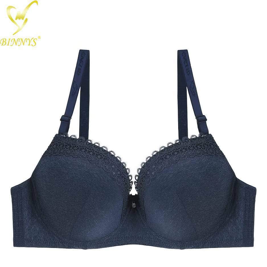 BINNYS Women's Bra: Solid Color, Adjustable Straps, 36D 38D 40D 42D Plus Size with Underwire