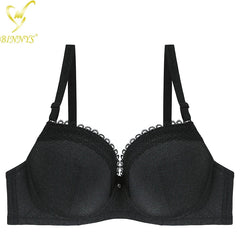 BINNYS Women's Bra: Solid Color, Adjustable Straps, 36D 38D 40D 42D Plus Size with Underwire black / D / 36