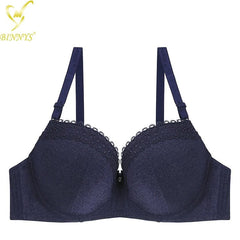 BINNYS Women's Bra: Solid Color, Adjustable Straps, 36D 38D 40D 42D Plus Size with Underwire Navy Blue / D / 36