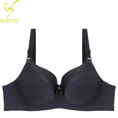 BINNYS Women's D Cup Full Cup High-Quality Plus Sizes Underwear: Striped, Spandex Nylon, Underwire Bra
