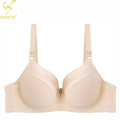 BINNYS Women's D Cup Full Cup High-Quality Plus Sizes Underwear: Striped, Spandex Nylon, Underwire Bra Beige / D / 38