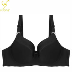 BINNYS Women's D Cup Full Cup High-Quality Plus Sizes Underwear: Striped, Spandex Nylon, Underwire Bra black / D / 38