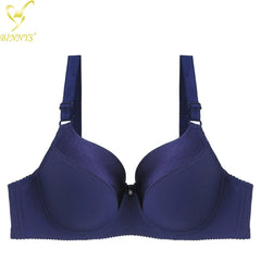 BINNYS Women's D Cup Full Cup High-Quality Plus Sizes Underwear: Striped, Spandex Nylon, Underwire Bra NAVY / D / 38