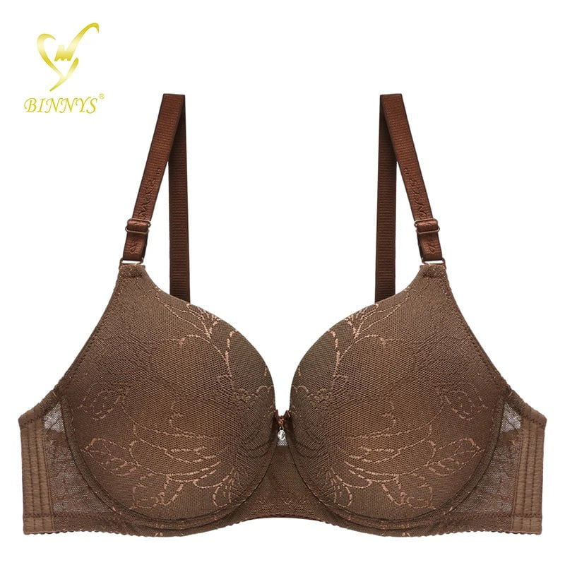 BINNYS Women's D Cup Seamless Bra: Sexy Lingerie for Ladies, Plus Size, Large Breast Bra with Extender