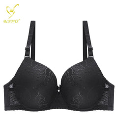 BINNYS Women's D Cup Seamless Bra: Sexy Lingerie for Ladies, Plus Size, Large Breast Bra with Extender black / D / 36