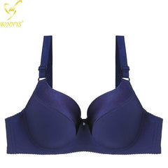 BINNYS Women's Full Cup D Cup High-Quality Plus Sizes Underwear: Striped Comfortable Underwire Spandex Nylon Women Bra