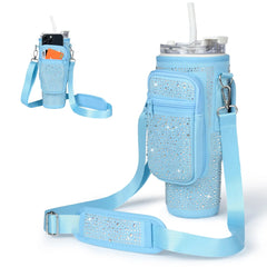 Bling diamond water bottle holder pouch for Stanley 40 oz Bule