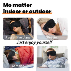 Bluetooth Headphones Sleeping Mask - Travel Cotton Eye Mask for Women and Men with Wireless Cooling Earphones