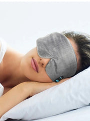 Bluetooth Headphones Sleeping Mask - Travel Cotton Eye Mask for Women and Men with Wireless Cooling Earphones grey