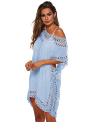 Bohemian Crochet Trim Beach Cover Up Dress