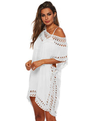 Bohemian Crochet Trim Beach Cover Up Dress