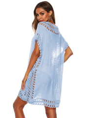 Bohemian Crochet Trim Beach Cover Up Dress