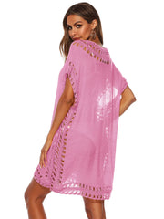 Bohemian Crochet Trim Beach Cover Up Dress