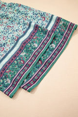 Bohemian Floral Ruffle Bottom Spaghetti Strap Jumpsuit