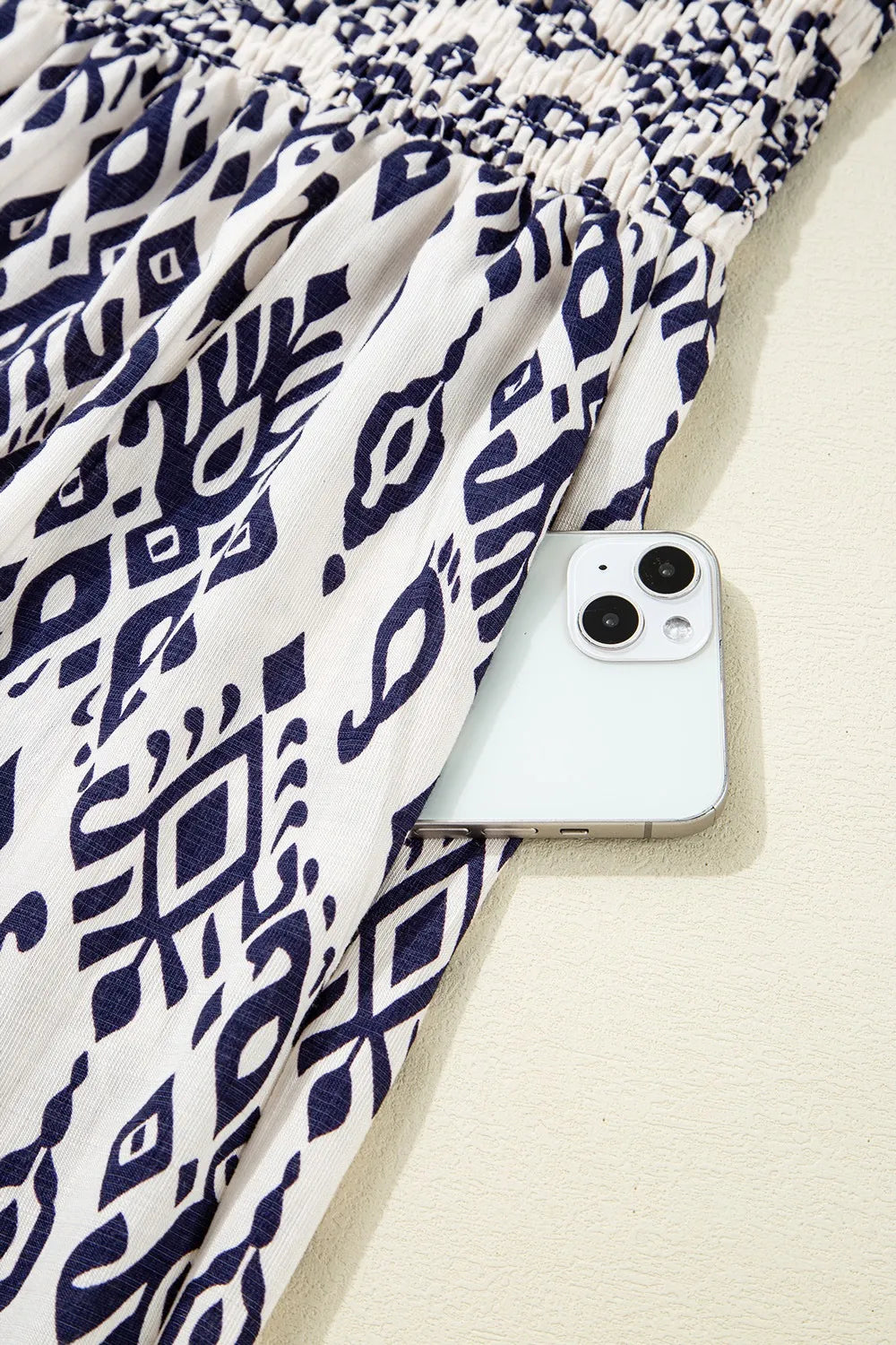 Bohemian Print Wide Leg Jumpsuit