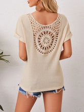 Boho Crochet Back Knit T-Shirt