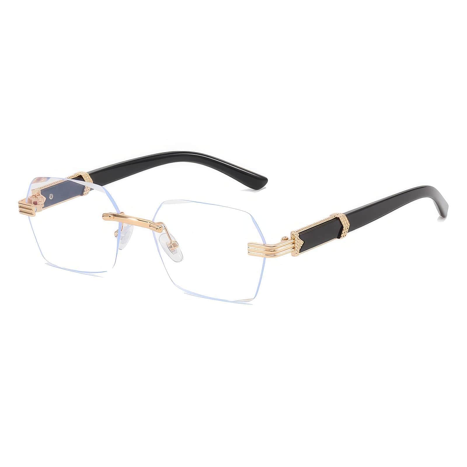 Borderless Tinted Sunglasses Light/Gold / Resin