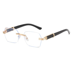 Borderless Tinted Sunglasses Light/Gold / Resin