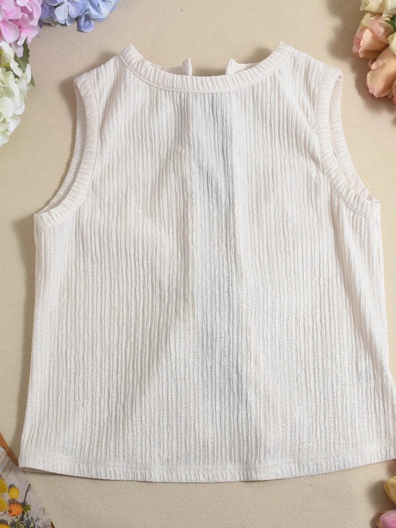 Bow Back Ribbed Tank Top