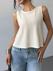 Bow Back Ribbed Tank Top