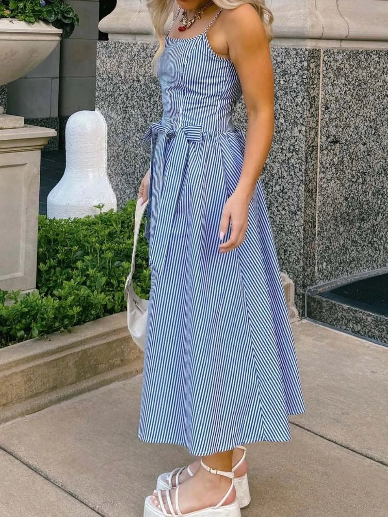 Bow Detail Midi Cami Dress