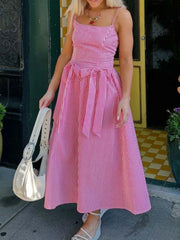 Bow Detail Midi Cami Dress