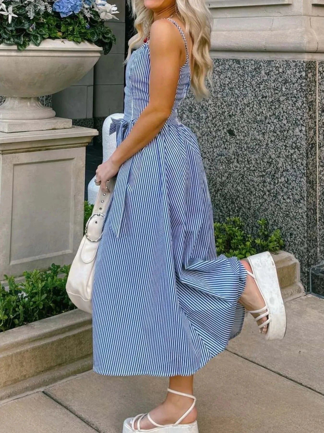 Bow Detail Midi Cami Dress