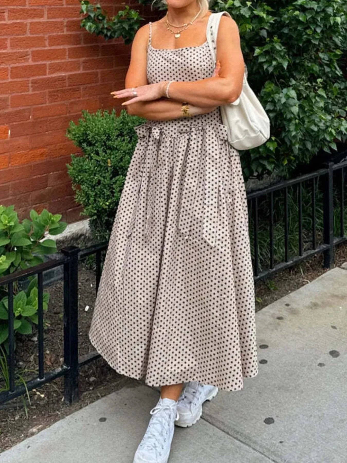 Bow Detail Midi Cami Dress