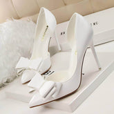 Bow Detailed Stiletto High Heels EU 33 / White / 10.5CM