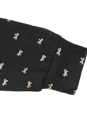 Bow Long Sleeve V-Neck Maxi Dress