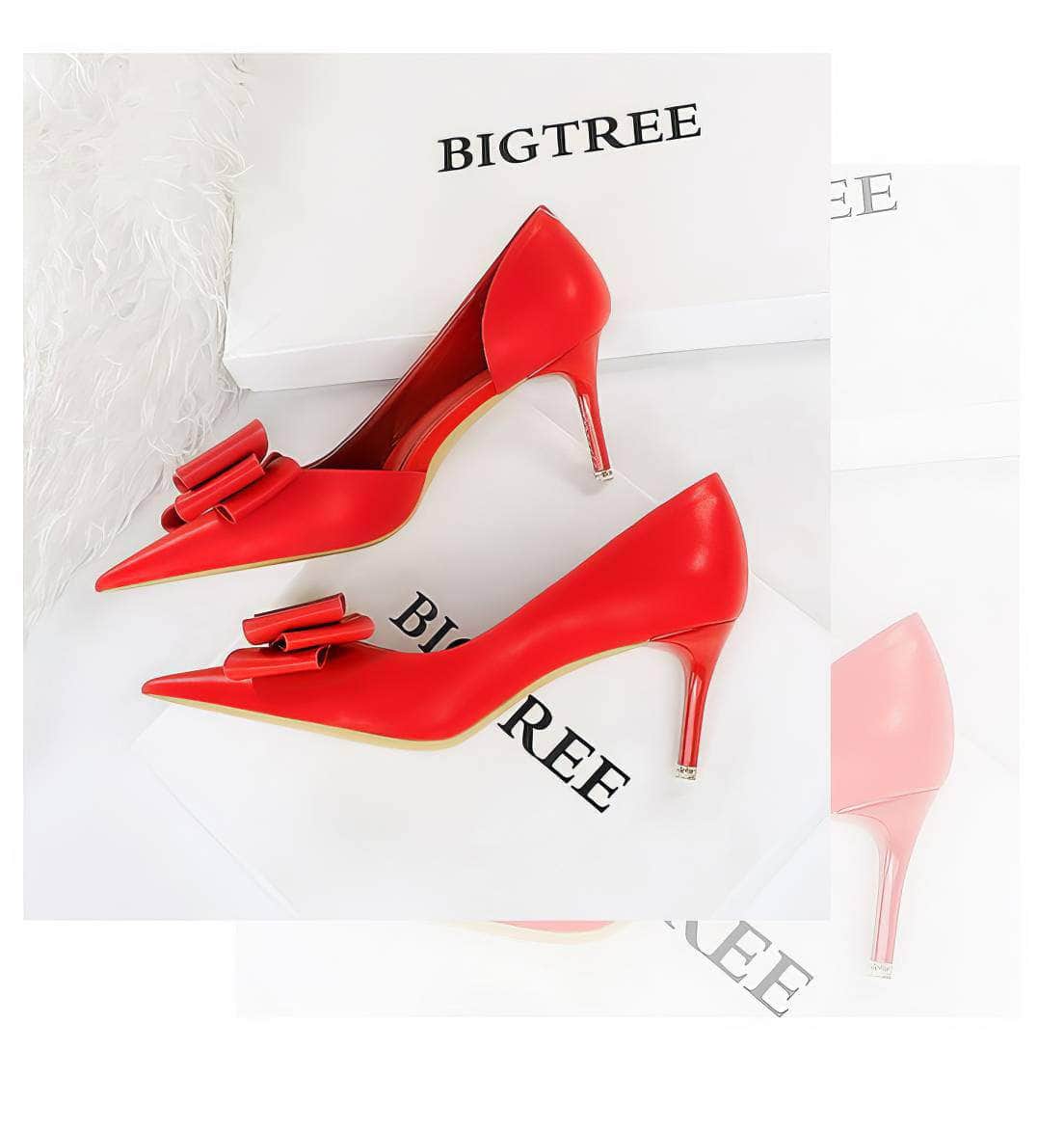 Bowknot Embellished Ankle Cut Heels
