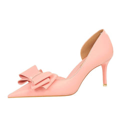 Bowknot Embellished Ankle Cut Heels