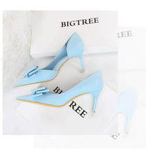 Bowknot Embellished Ankle Cut Heels