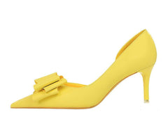 Bowknot Embellished Ankle Cut Heels