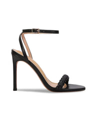 Braided Open Toe Ankle Strap Stiletto Heels EU 33 / Black / 6CM