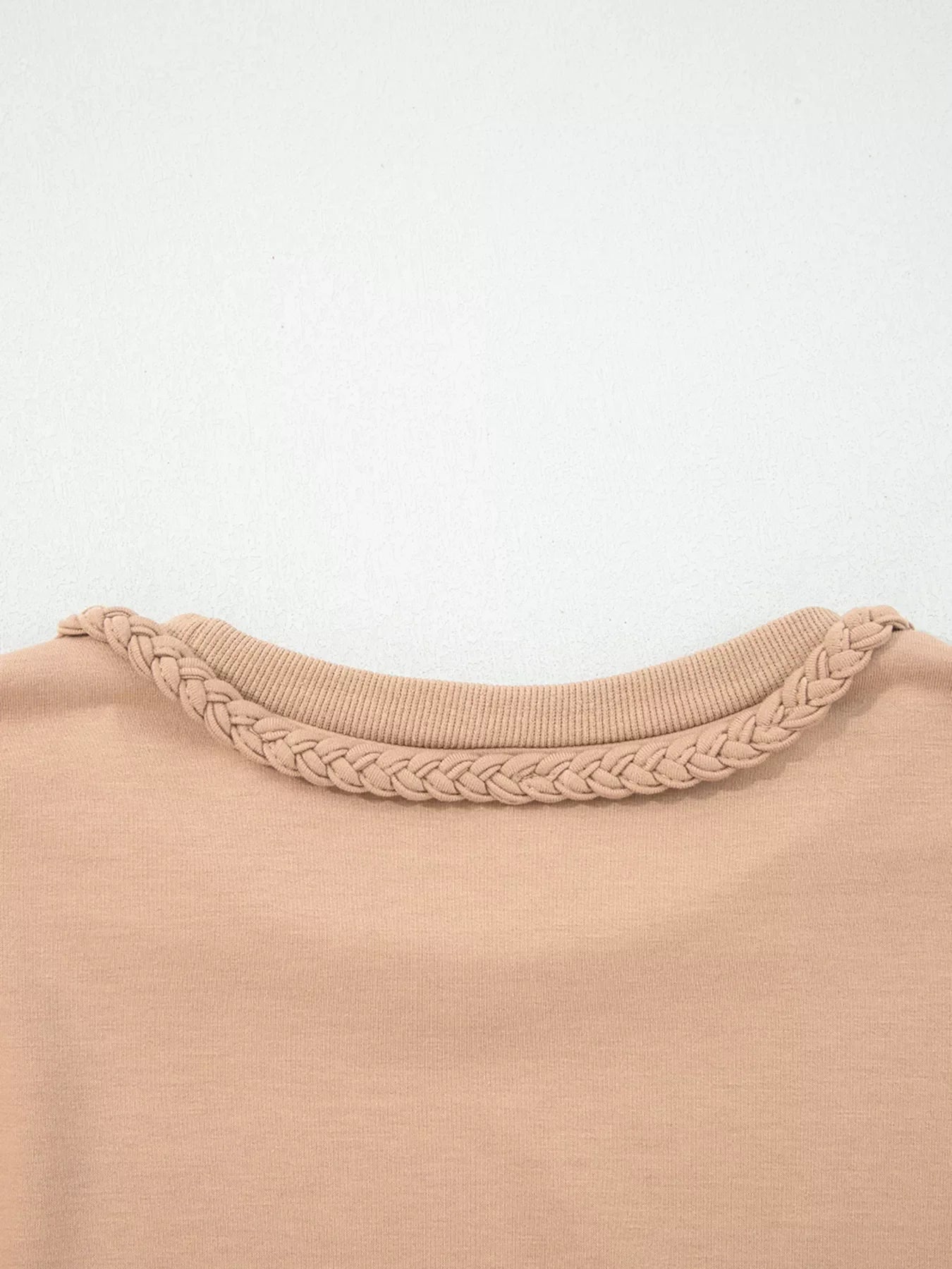 Braided Trim Puff Sleeve Dress